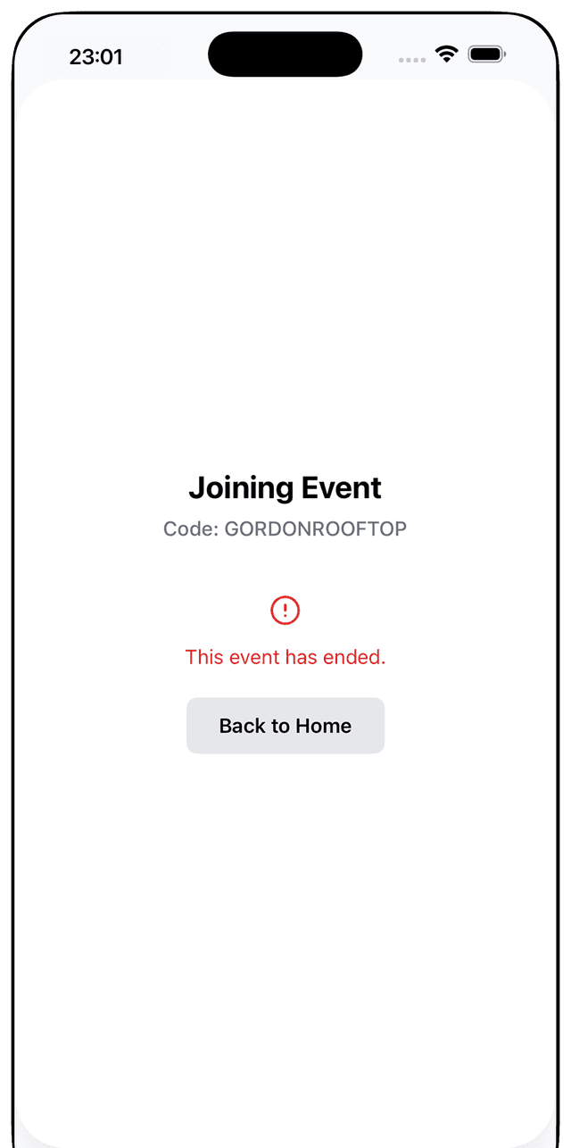 Event expires